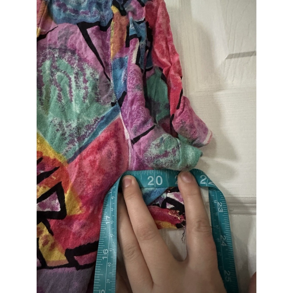 VTG 80s Lord & Taylor Women's Sz S Colorful Button Up Rayon Romper - Picture 3 of 5
